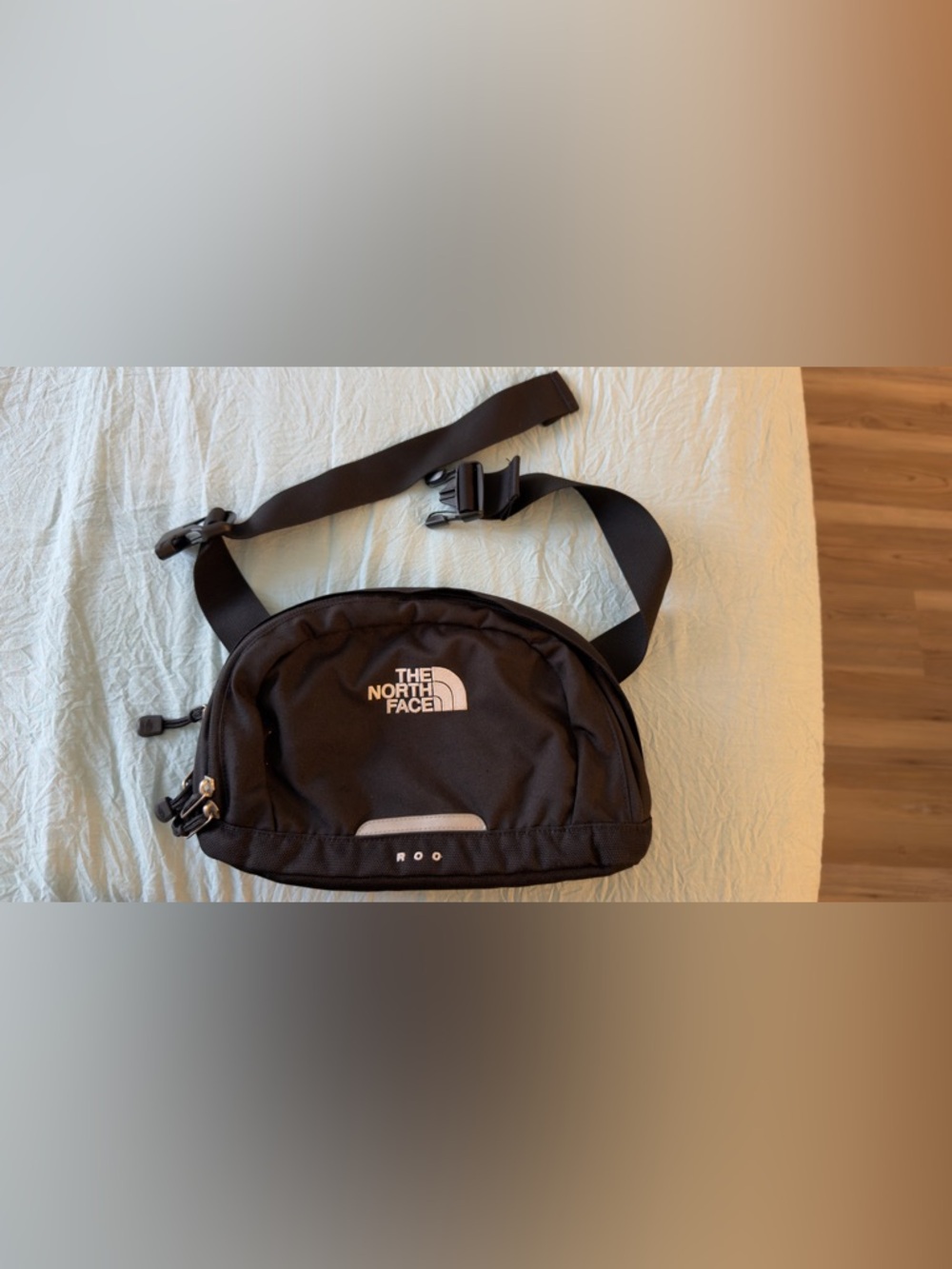 The North Face Black Belt Bag with Reflective Accent